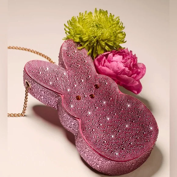 BETSEY JOHNSON PEEPS RHINESTONE BUNNY CROSSBODY BAG - NWT - Picture 3 of 9